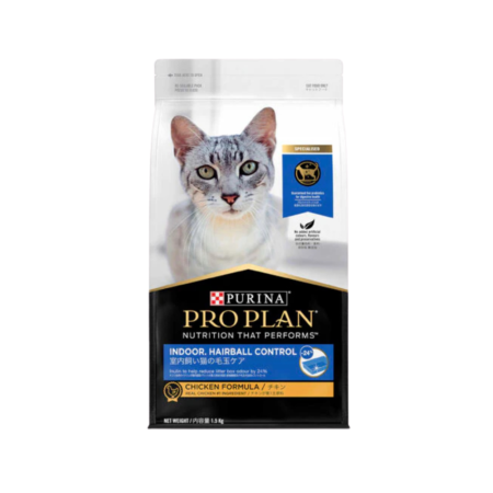 بورينا بروبلان طعام جاف اندور للتحكم بكرات الشعر بالدجاج 1.5 كغ