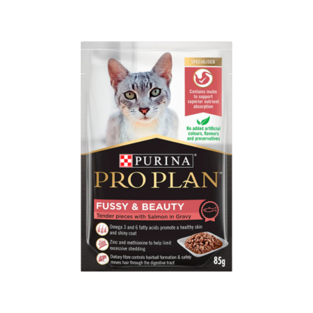 Purina Pro Plan Fussy & Beauty Tender Pieces Salmon in Jelly for Cats 85 g